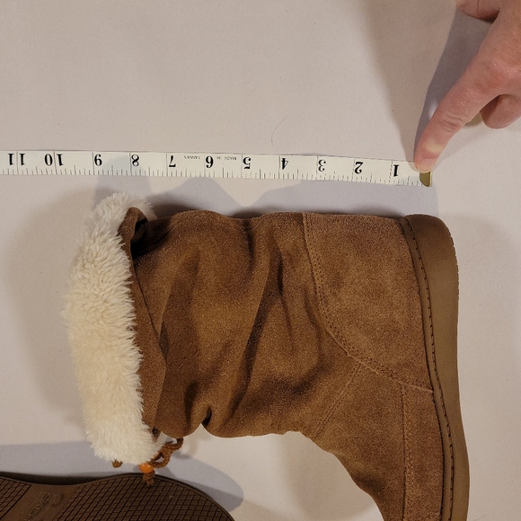 Skechers SKCH+3 Tan Suede Boots w Faux Fur, 8.5 - Picture 14 of 16
